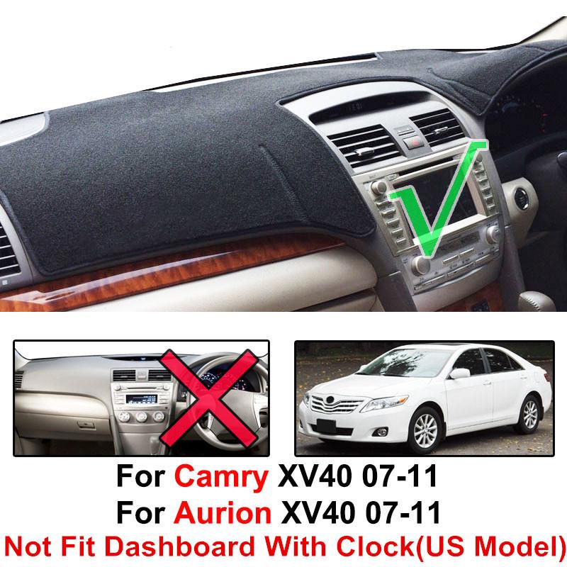 För Toyota Camry Aurion XV40 2007-2009 2010 2011 Dashmat Instrumentbräda Skydd Matta Kuddar Anti-UV Solskydd Skydda Matta Biltillbehör