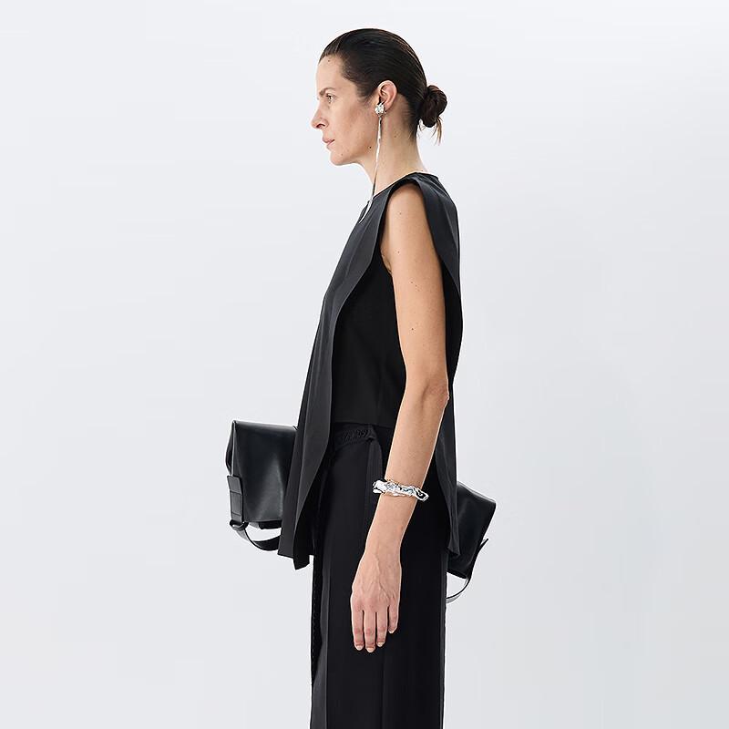 JNBY 2025 Spring Relaxed Short-Sleeve Round Neck Blouse