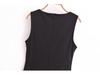 2024 Winter Women's European & American Style Slim Sleeveless Long Hollow Dress