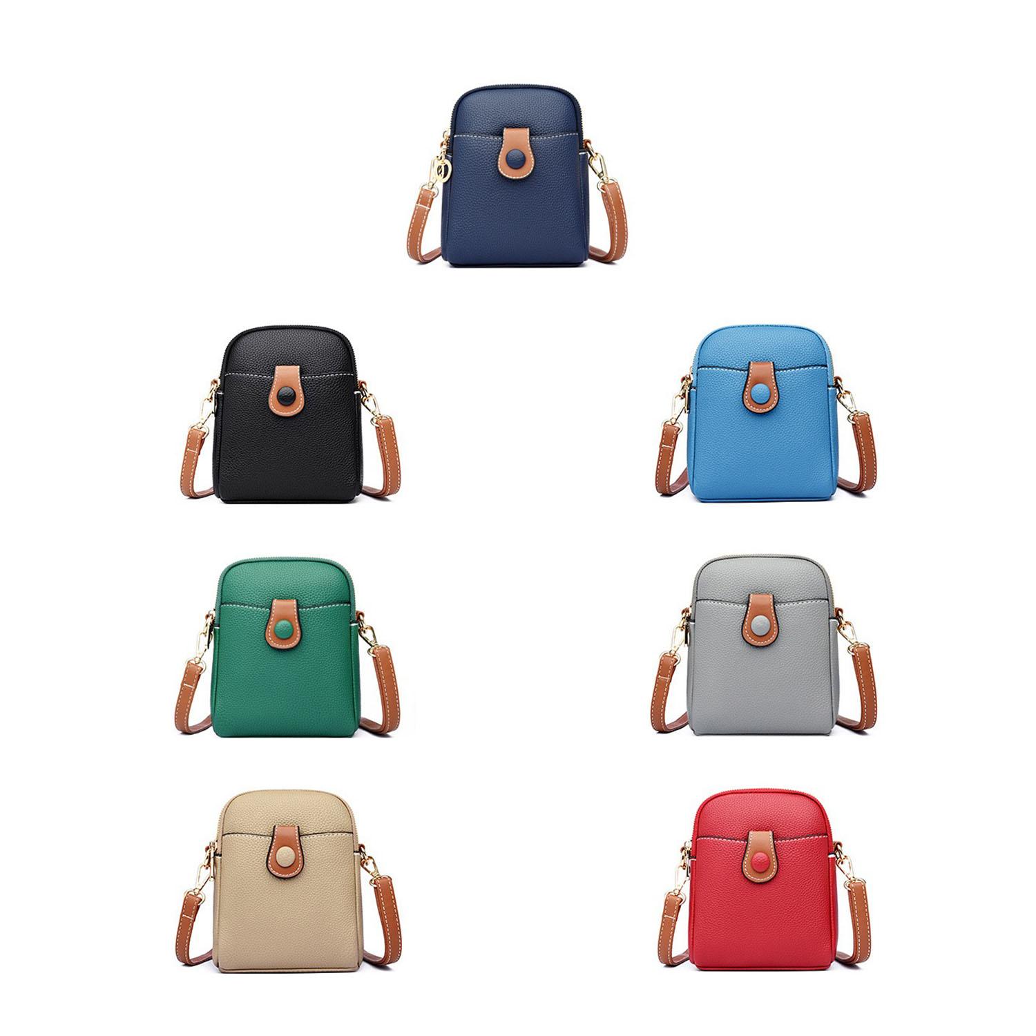 

Women s mobile phone bag large capacity double compartment bag simple single shoulder crossbody bag червоний