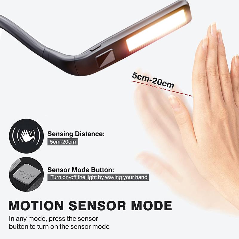 Wearable Neck Light Flexible Gooseneck LED Reading Lamp Long Lasting Rechargeable Birthday Christmas Gift for Book Lovers