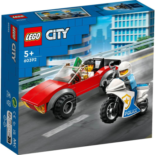 LEGO City Police Bike Chase Toy Present Birthday Block Educational Christmas Boys Girls Children 5 Years Old 6 Years Old 7 Years Old 8 Years Old Vehic