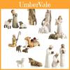 Resin Figures Set With Manger And Shepherd For Seasonal Gift Idea