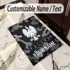 Crystal Velvet Rug Poland Football Print Custom Name Text Floor Mat Home Decor