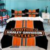 Harley-davidson Motorcycle Artwork 3PCS Bedding set,Ideal for 1pc Duvet Cover And 2pcs Pillowcases Perfect for Fan gift,Ideal for Bedroom, Dormitory