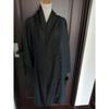 Used LL, 2L, 3L, 4L Large Size, 80cm Length Stole Collar, Linen Blend & Black Silk, Kimono Remake Coat. Linen Blend Springsummer Coat, 34 Sleeve