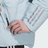 Adidas Printed Casual Sports Down Jacket With Hood Women Outerwear Light-Blue IL8937