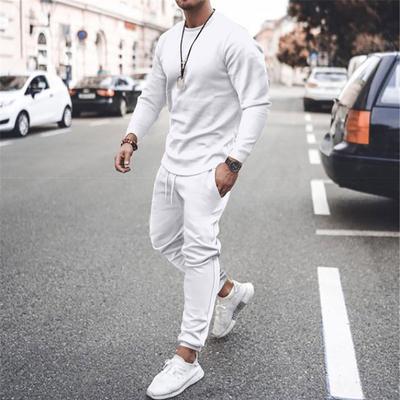 (SU)Costume de sport 2 pièces décontracté à manches longues pour hommes, modèles classiques
