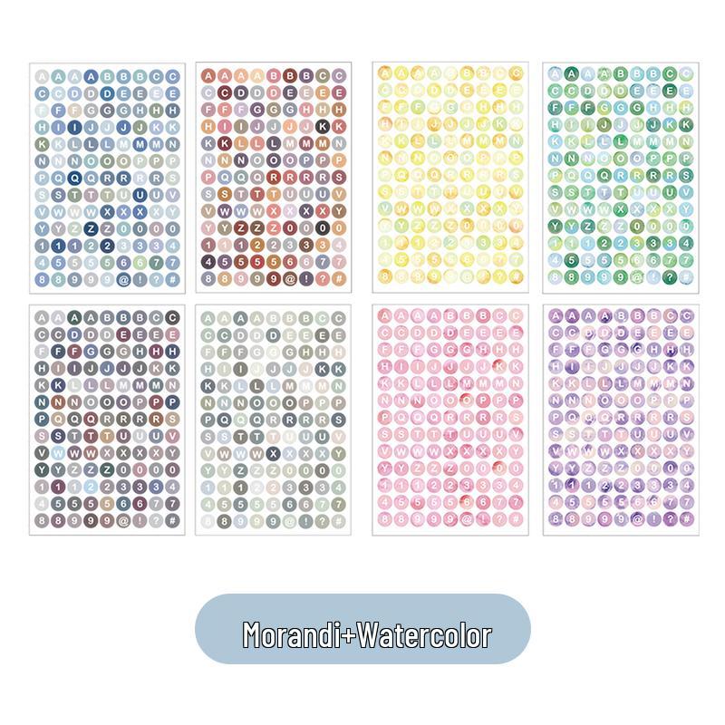 Korean Style Colorful Number & Letter Stickers for Decoration & Album Diaries