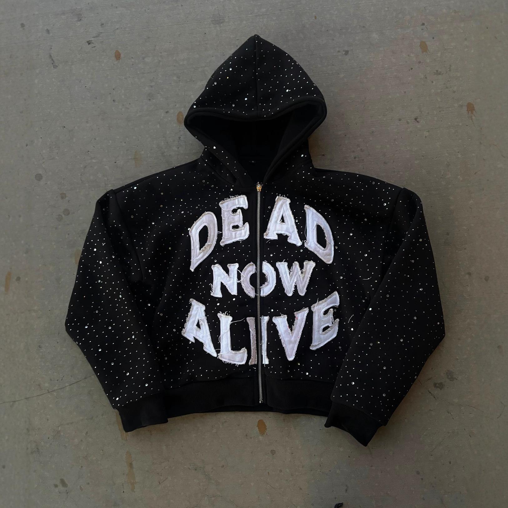 Unisex Retro American-Style Printed Hoodie Cardigan 5XL