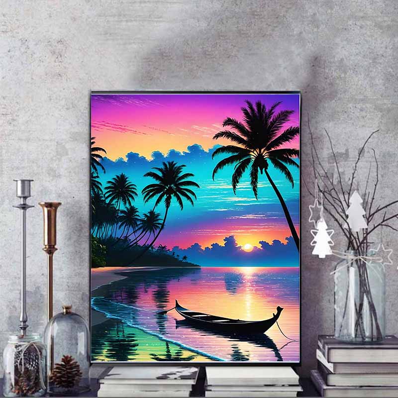 5D Fantasy Landscape Diamond Painting Set, DIY Rhinestone Gemstone Painting Art Decoration Wall Mural Ornaments