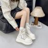 Fashion 2025 New Mesh Breathable Summer Ankle Boots for Women Hollow Out Thick Bottom Cool Boots Woman Chunky Platform Punk Boots