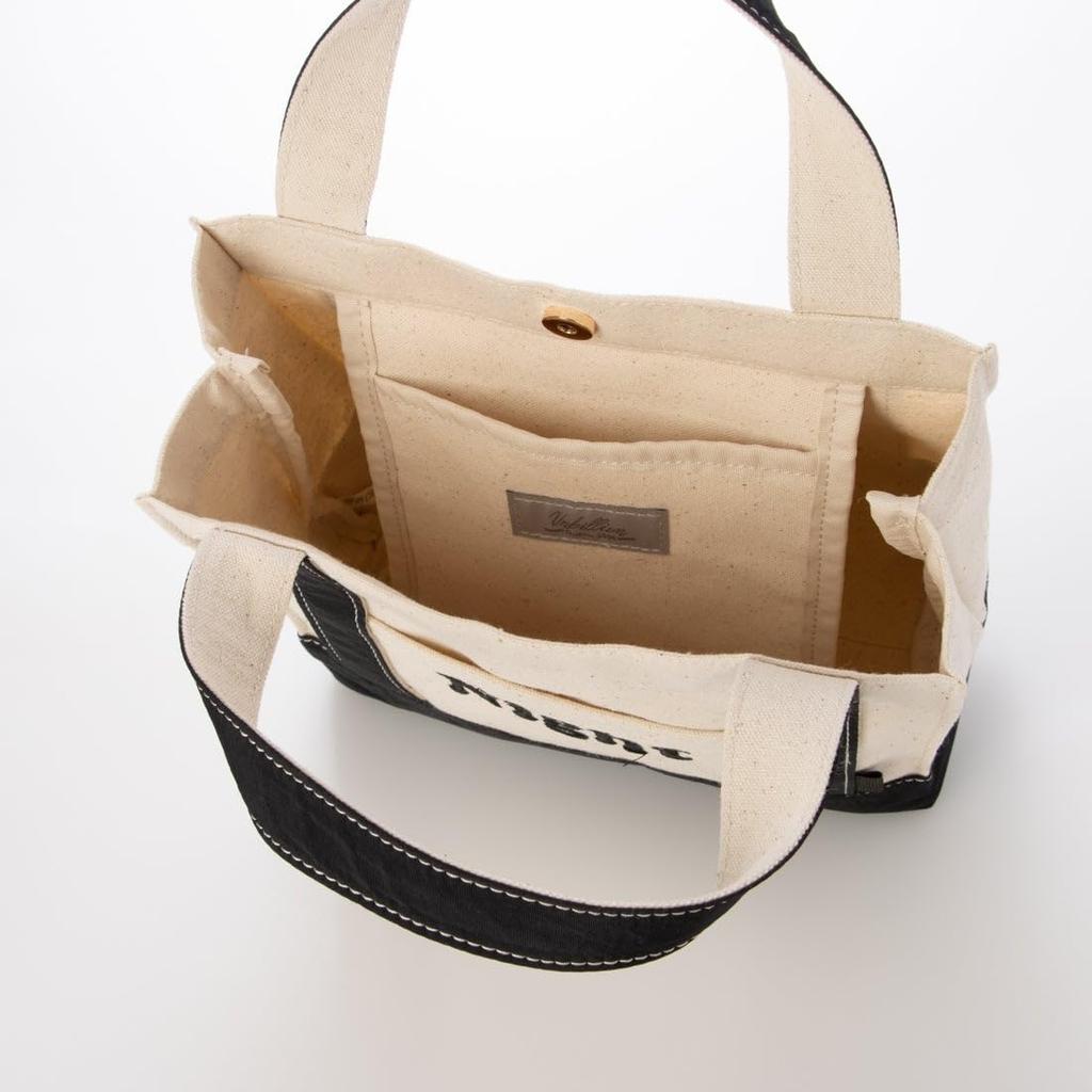 Canvas Logo Embroidered Mini Tote