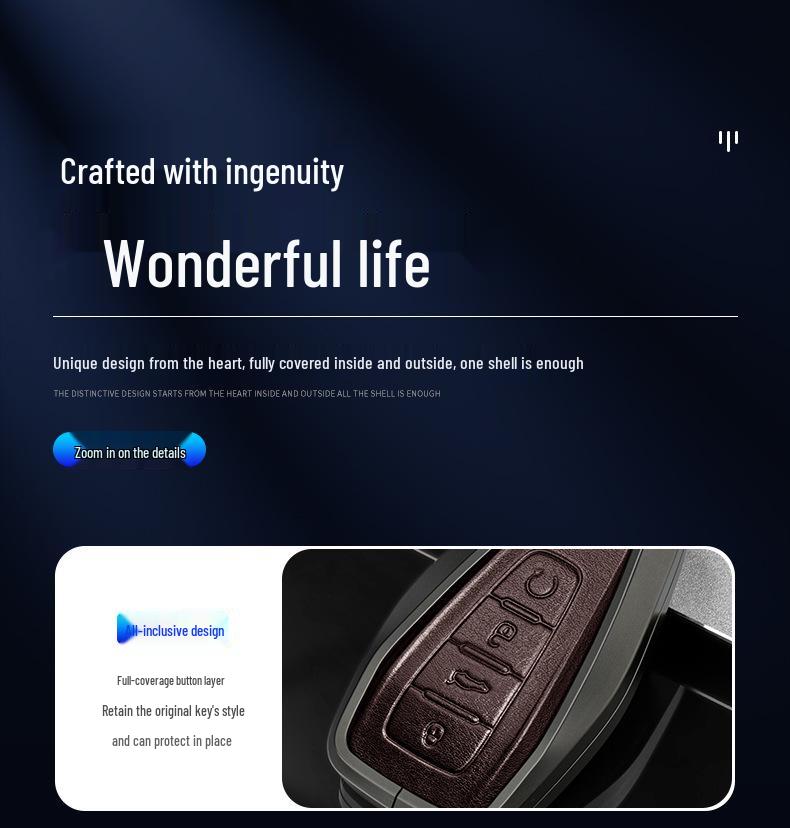 Kompatible Schlüsselhülle für 2016-2021 Geely Boyue, GLGS, Borui und Emgrand Limousinenmodelle