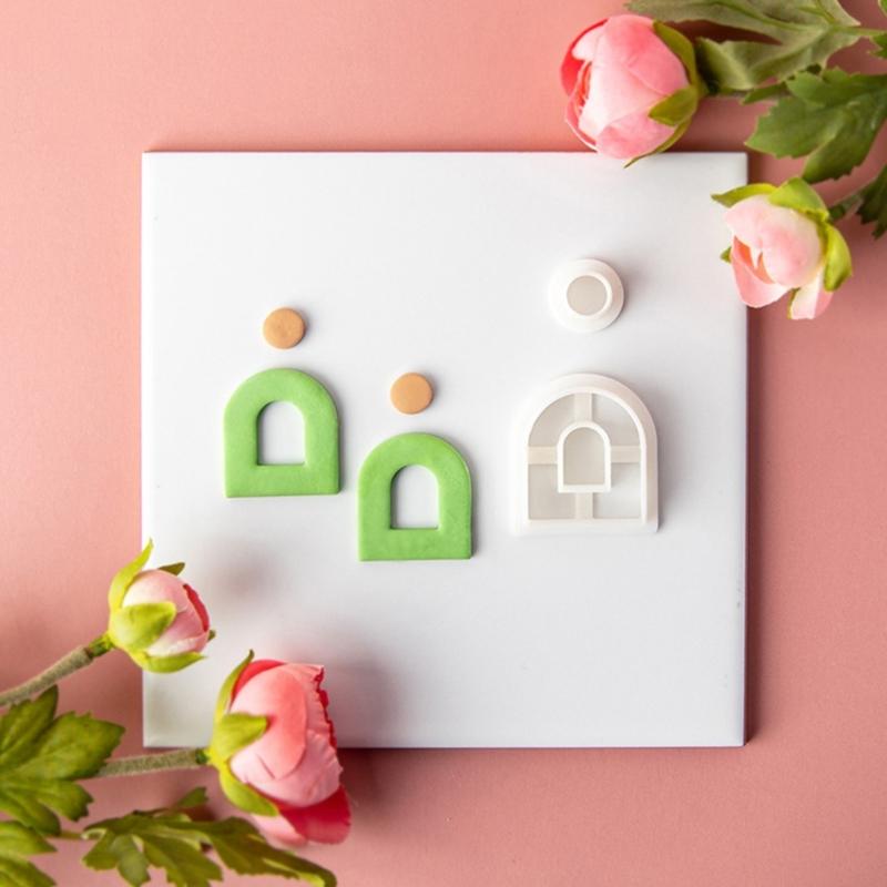 Weicher Ton Polymer Clay Ausstecher Keramik DIY Französische Ohrringe Geometrische Ausstechformen für Ohrring Schmuck Anhänger Herstellung