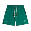 Li Ning Sports Fashion Series Solid Color Mid Waist Drawstring Soft Comfortable Five Point Casual Shorts Women Shorts Stone-Green AKSU780-2