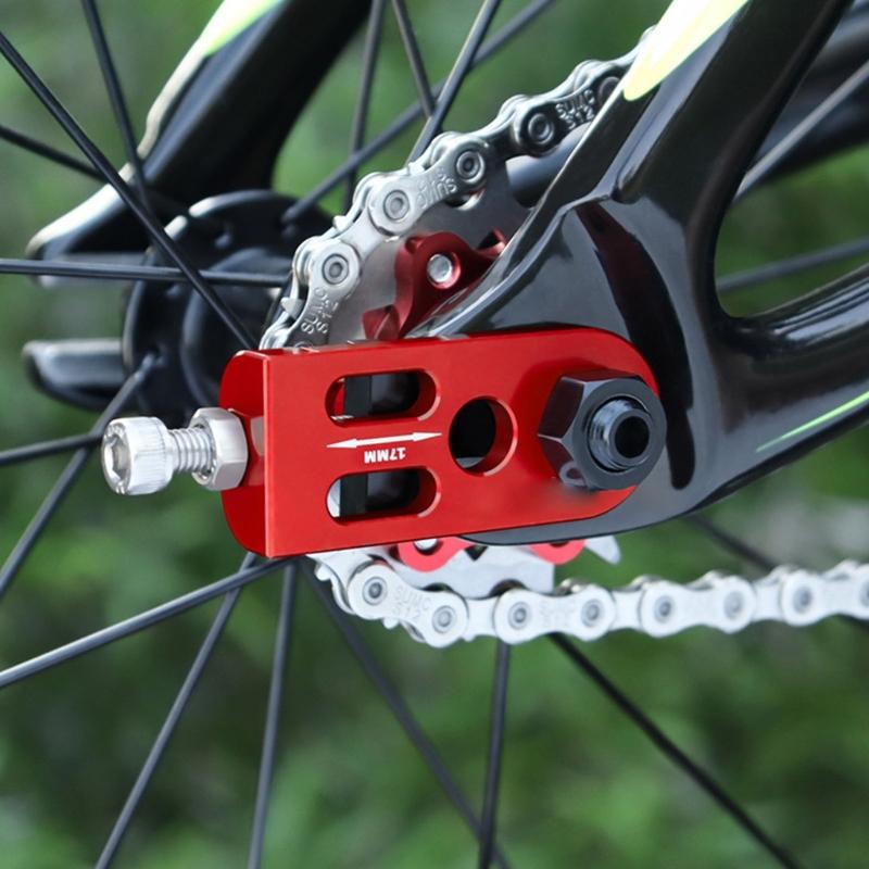 Light Weight Aluminum Chain Tightener Universals Bike Chain Tension Adjuster for Smooth Bicycles Performances
