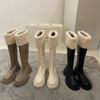 Brown Long Tube Knight Boots Women's Shoes 2025 New Autumn and Winter Plush Winter Shoes Snow Boots Short Boots