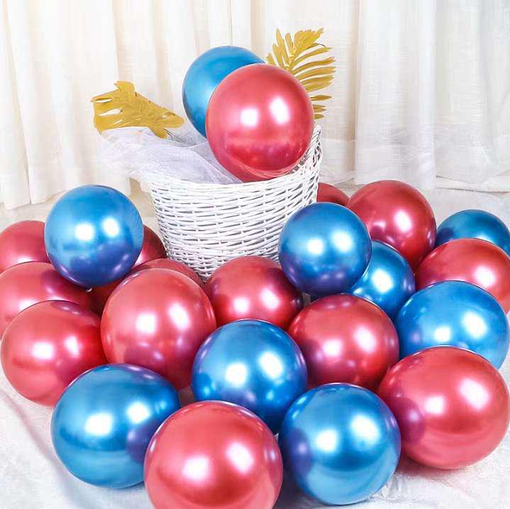 Metallic Red Gold Balloon Set for Weddings and Celebrations