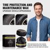 Tire Dressing Wax Rubber Protectant for Auto Maintenance Tire Cleaner Polish Black Tire Shine Waterproof Anti Aging Wheel Care
