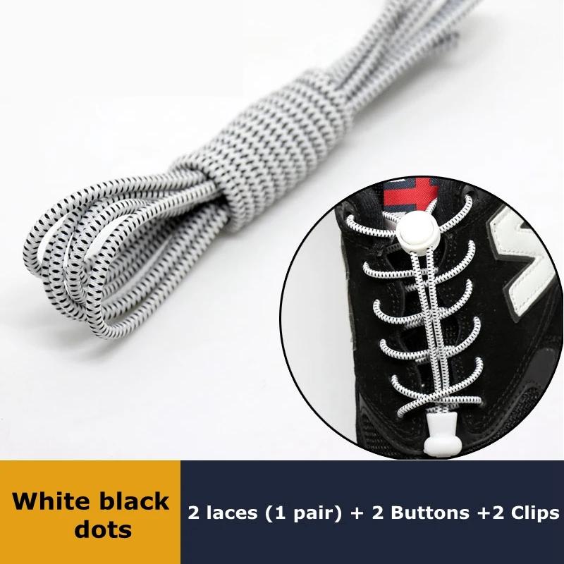 Lacci Elastici Senza Nodo per Scarpe Quick Lock Rotondi in Gomma Regolabili Elastici Pigri per Scarpe da Ginnastica Scarpe da Corsa Sportive