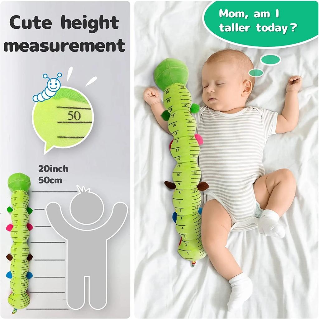 Infant Baby Musical Stuffed Animal Activity Soft Toy with Multi-Sensory Crinkle,Rattle and Textures for Tummy Time Newborn 0-3-6-12 Months,Caterpillar