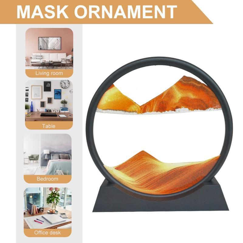 1PC Moving Sand Art Bild Glas 3D Quicksand Malerei Sanduhr Home Dekoration Meer Sandlandschaft In Bewegung