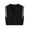 Za Autumn New Women clothes 2025 Western Style Versitile Fashion Short Loose Overlapping V-neck Sweater vest Vest