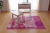IKEHIKO Desk Carpet, Girl's Eiffel Pattern, Rectangular, "Jeanne Two," Pink, Approx. 133 X 170 Cm #4720739