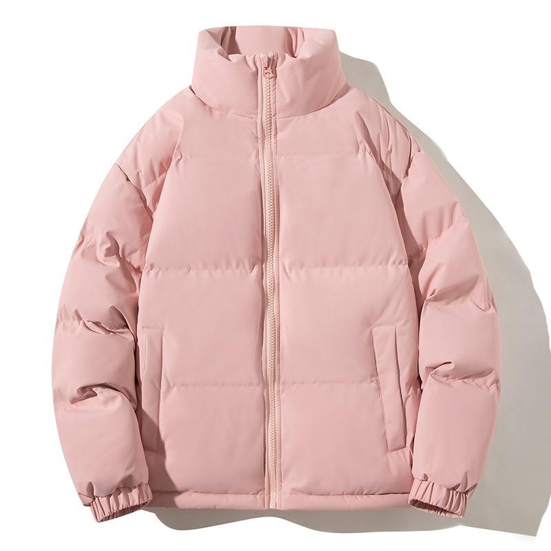 Thickened Cotton-padded Clothes for Men and Women and Teenagers Casual Simple Loose Stand-up Collar High Street Cotton-padded Clothes Jacket Trend