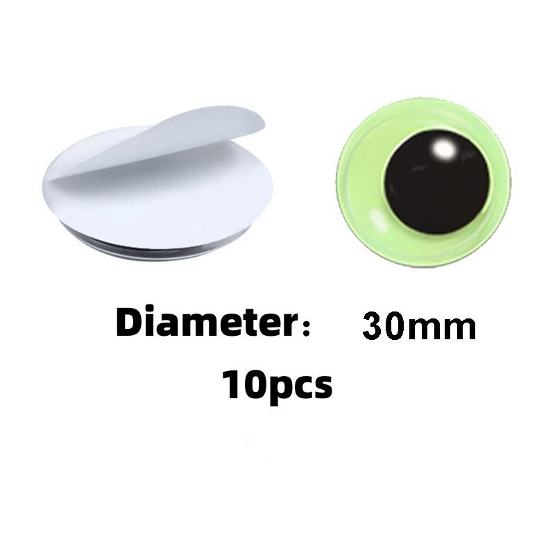 

10 шт. самоклеящиеся игрушечные глазки для поделок своими руками и праздничных украшений, светящиеся наклейки с подвижными глазами 30mm