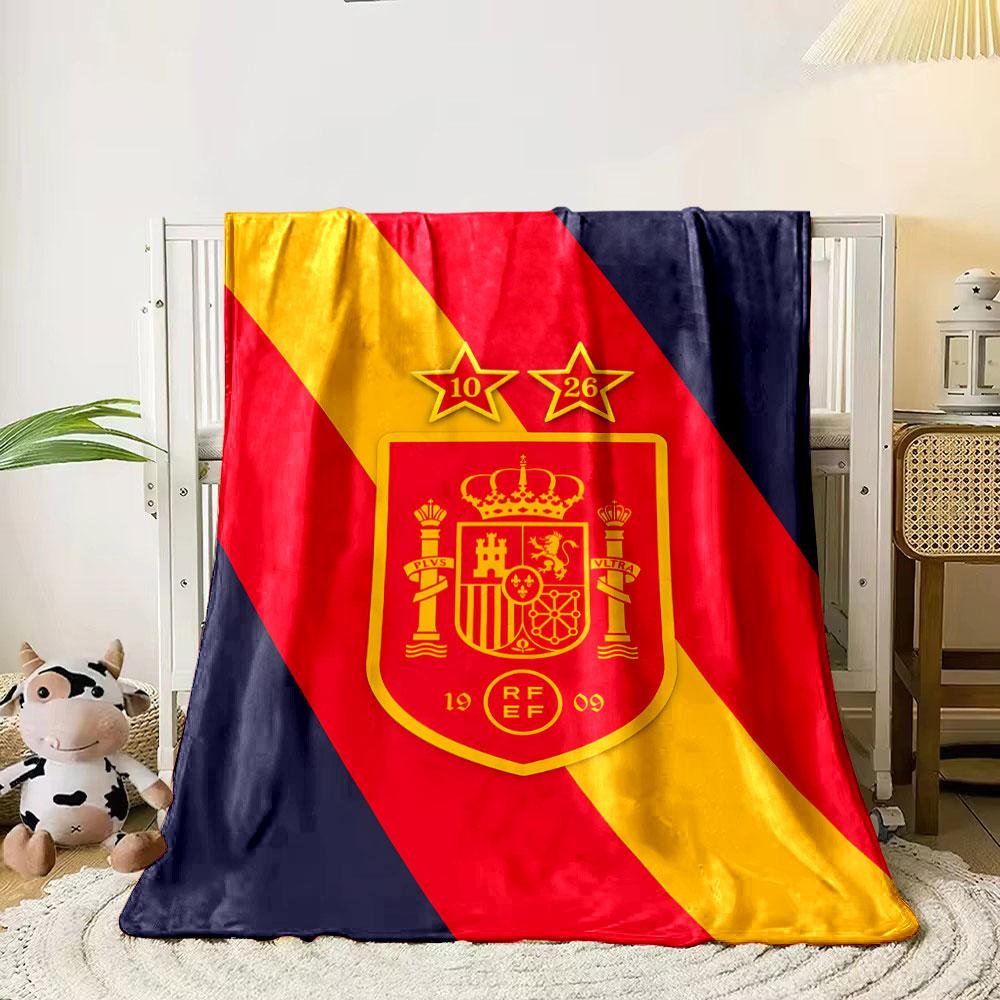 Spanish Football Crest Design print blanket soft and cozy perfect for the living room bed sofa or a nap,gift
