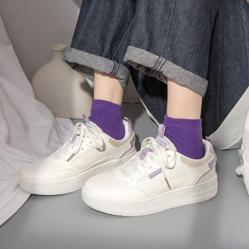 Shoes Women Casual Platform Shoes Fashion Breathable Women's Running Sports Shoes Student Purple Board Shoe Tenis Sneakers Mujer