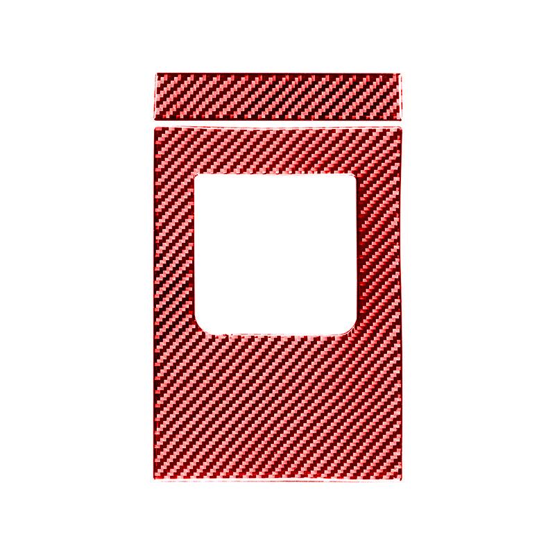 For Nissan Sentra 2016- Carbon Fiber Auto Rear Air Outlet Storage Box Panel Protect Anti-Kick Cover Frame Decoration Sticker