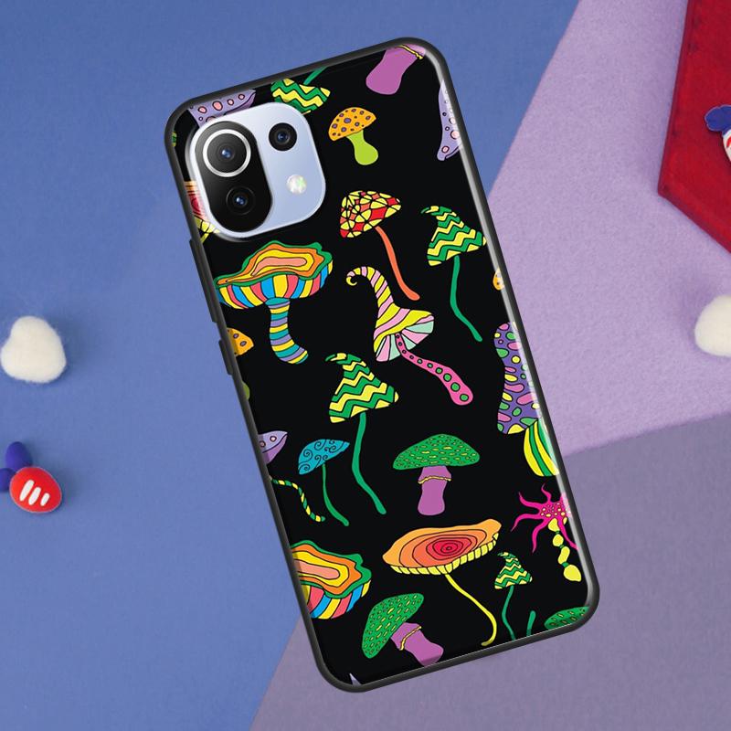 Psychedelic Mushrooms Florals Cover For Xiaomi 14 13 Ultra 11T 12T 13T 14T Pro POCO X7 Pro X3 X5 F3 F5 F6 M6 X6 Pro Case