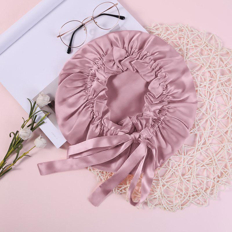 Doppellagige Maulbeerseide Schlafmütze für Damen - Haarpflege & Postpartaler Schutz