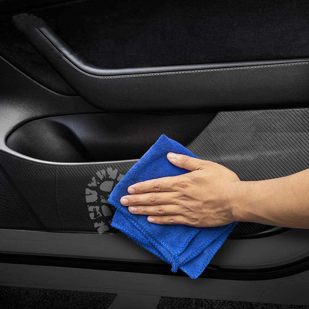 Door Anti-Kick Pad carbon fiber Protector Stickers For Tesla Model 3 Model Y Accessories Car-styling