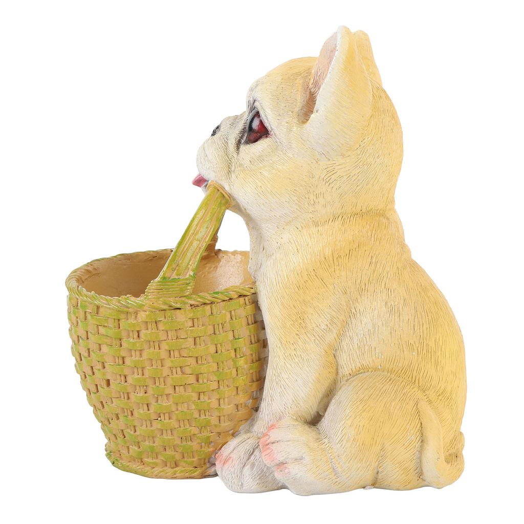 Cute Dog Ornament Entry Key Storage Basket Puppy Statue for Living Room Entrance   Decoration