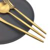 4 Pcs/Set Pure Matte Gold Dinnerware Knife 410 Stainless Steel Western Cutlery Durable Kitchen Food Tableware Dinner Set