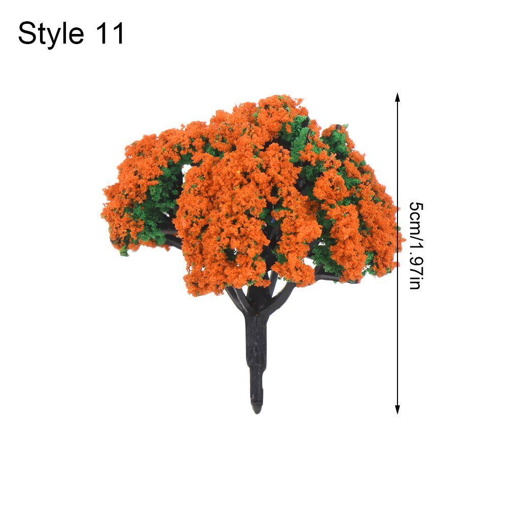 Arbres de Paysage Artificiels Décoration de Chemin de Fer Arbre à Fleurs Miniature Accessoires de Paysage de Bâtiment