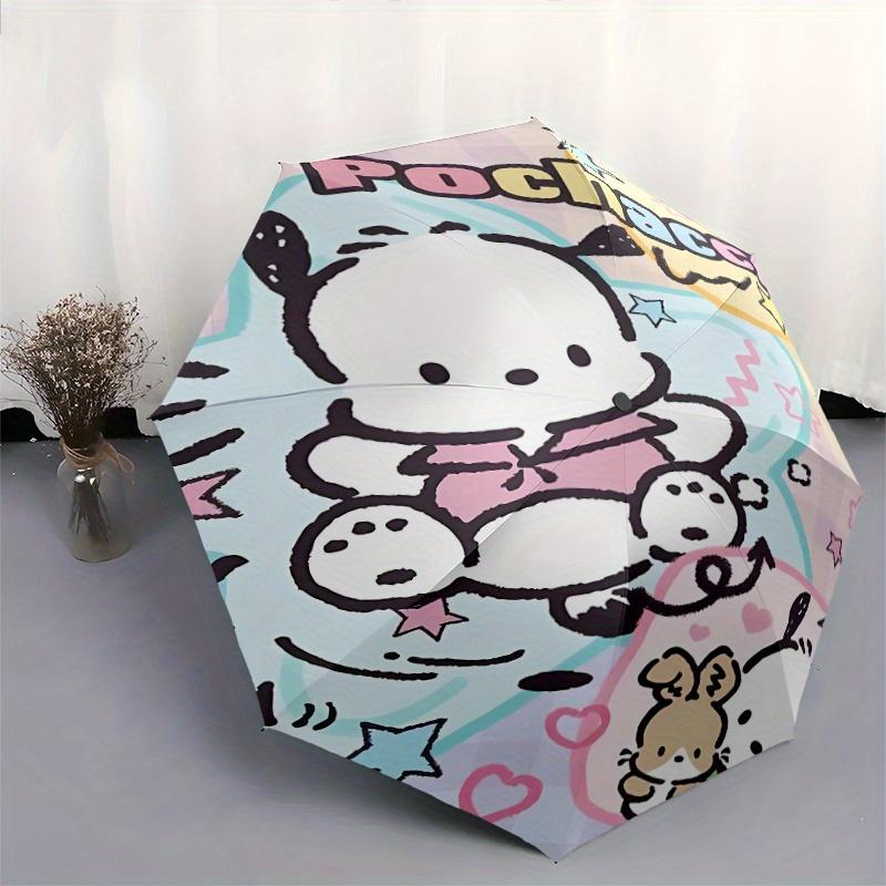 Sanrio Bunny & Pochacco Automatic Opening and Closing Cartoon Umbrella - Lightweight 3-Fold Design, Suitable for Fans, Travel, Daily Use - Official Pr