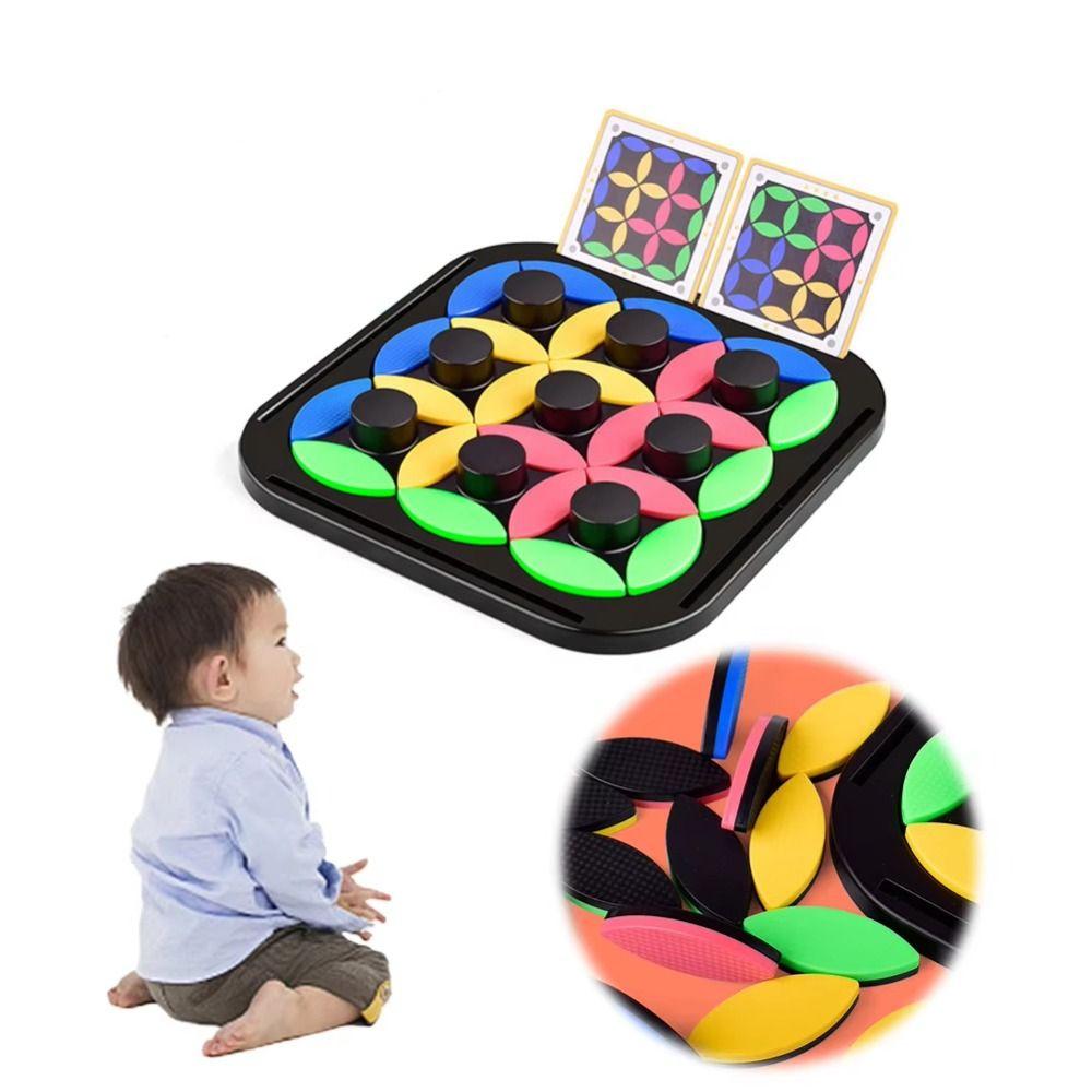 Multiplayer Kids Rotating Puzzle Interactive Color Matching Board Game Logical Thinking Training