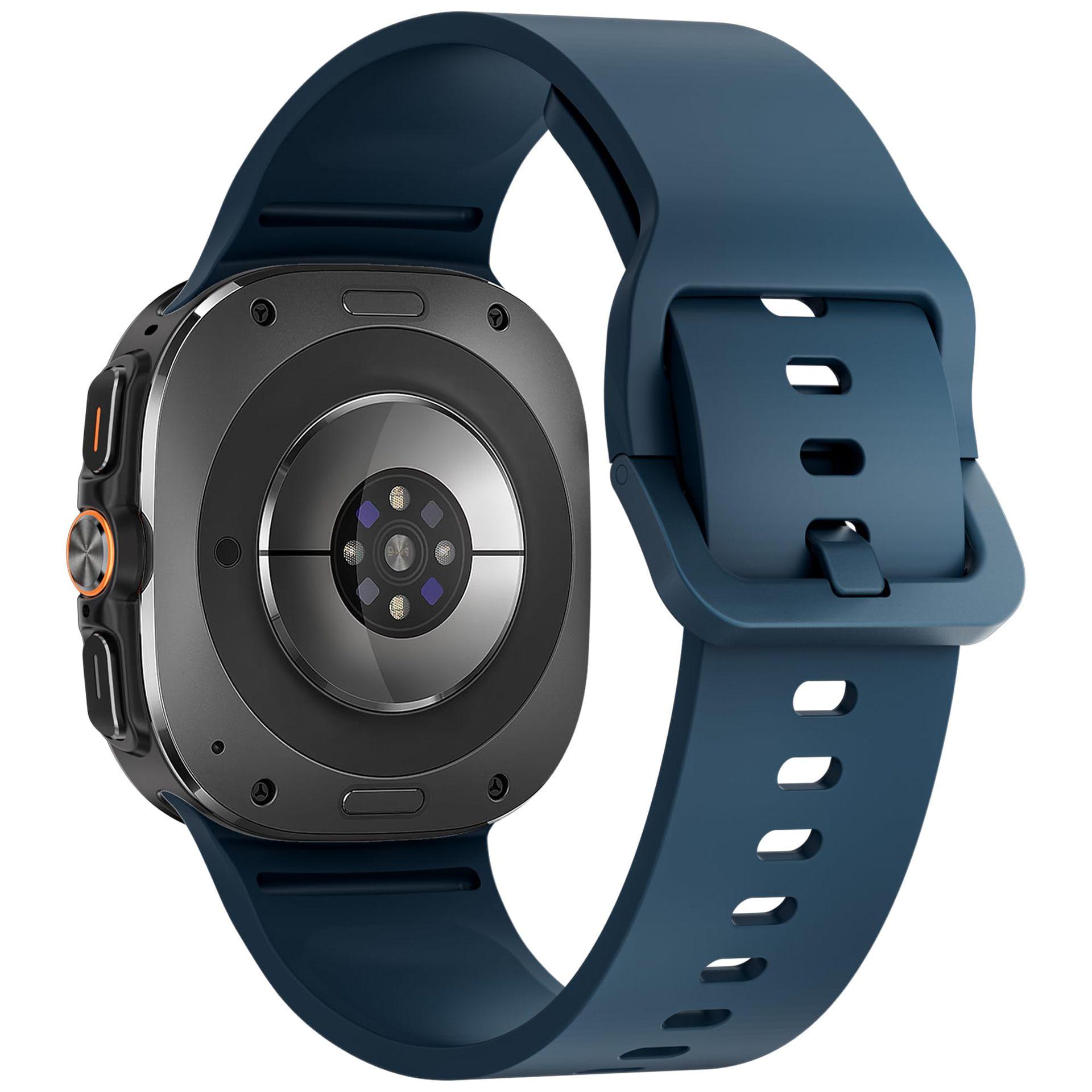 

Compatible with Samsung Ultra/Ultra2025 47mm - Original Silicone Sport AD Buckle Watch Strap Ultra темно-синього кольору