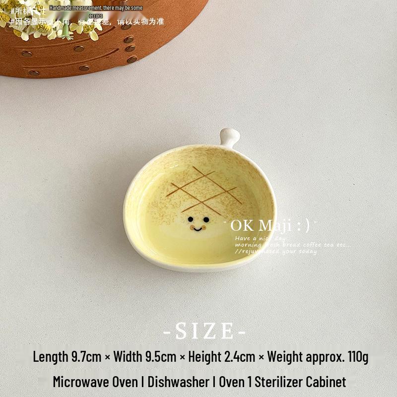 Charming Ceramic Dipping Sauce Plate for Home Use