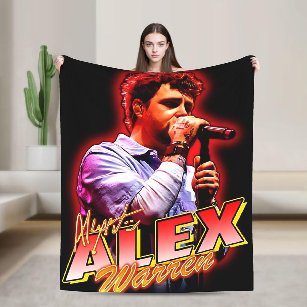 Alex Warren Rapper Blanket  Decorative Flannel Bedding Throws For Home Decor Warm Soft Custom DIY Quality Bedspread