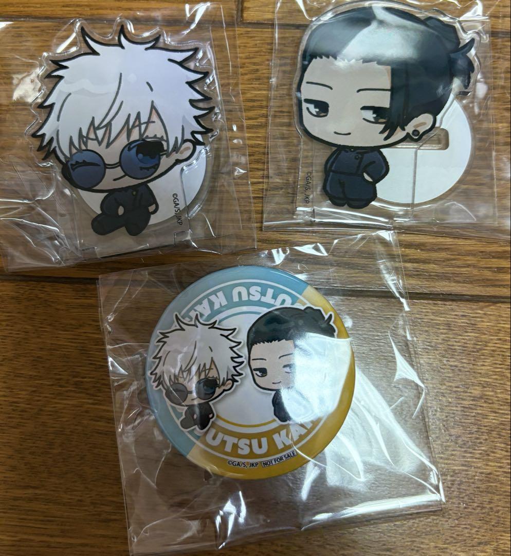 

[USED] Jujutsu Kaisen Pre-roll Bonus Acrylic Stand Can Badge Limited Edition Gojo Satoru Geto Suguru