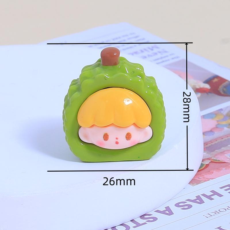 3D Cute Fruit Girl Resin Doll for DIY Jewelry and Crafts