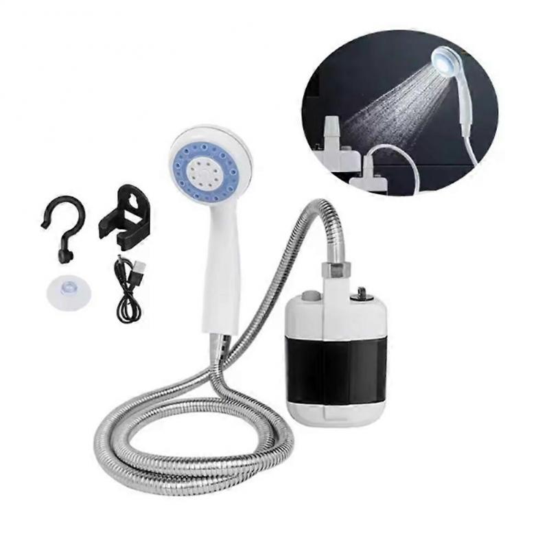 RV Portable Shower Camping Outdoor Handheld Electric Shower Battery 2200hm Handheld Rechargeable Camping