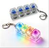 2P Luminous Silent Keyboard Keychain, Pressable LED Button Fidget Toy, Anxiety Relief, Office Desk Decor, Perfect Birthday Gift