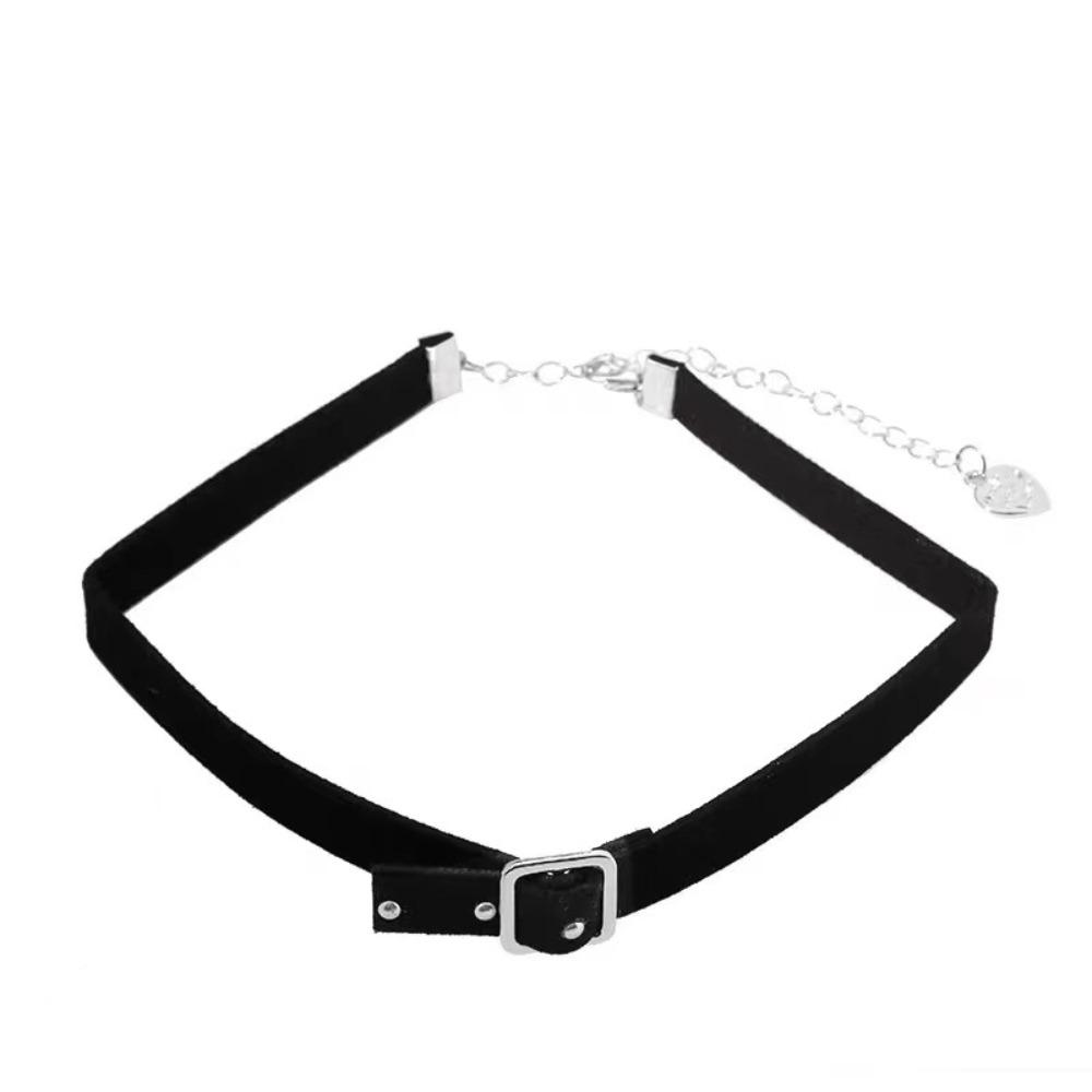 Sexy Black Leather Rope Collar Collarbone Chain Necklace for Women Personality Retro Hip Hop Rock Neck Accessories Jewelry Y2K
